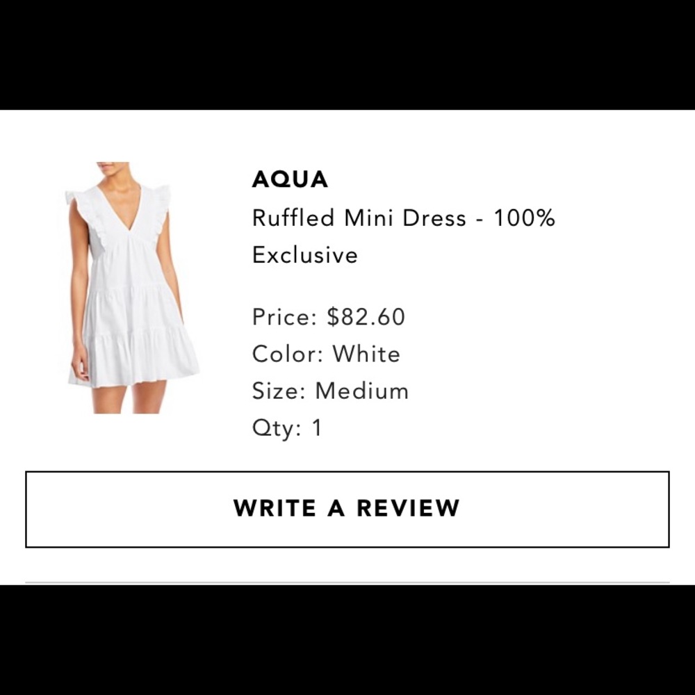 Bloomingdale’s 2021 Aqua Ruffled Mini Dress